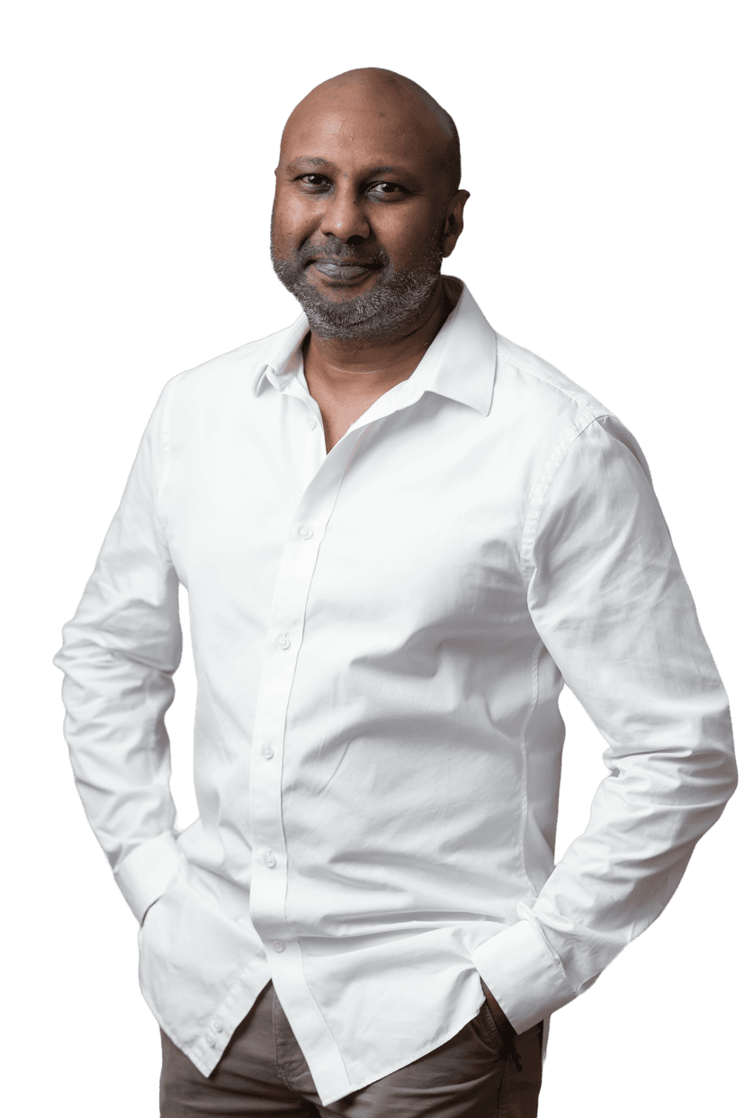 Wayne Simon in white shirt